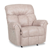  Fauteuil berçant à inclinaison électrique Design à mon image de 36 po en tissu d’apparence cuir - beige tan commodore