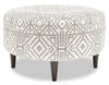 Pouf personnalisable The Curve de Sofa Lab de 31 po fabriqué au Canada en tissu - Greystone multicolore