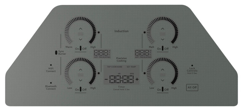 Surface de cuisson à induction Café de 30 po à 4 éléments - acier inoxydable - CHP90302TSS