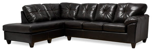 Sofa sectionnel de gauche Addison 2 pièces en tissu Leath-Aire - mûre