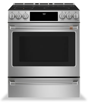 Cuisinière intelligente électrique Café de 5,7 pi³ avec caméra dans le four et capteur sur la surface de cuisson - acier inoxydable - CHS90XP2MS1