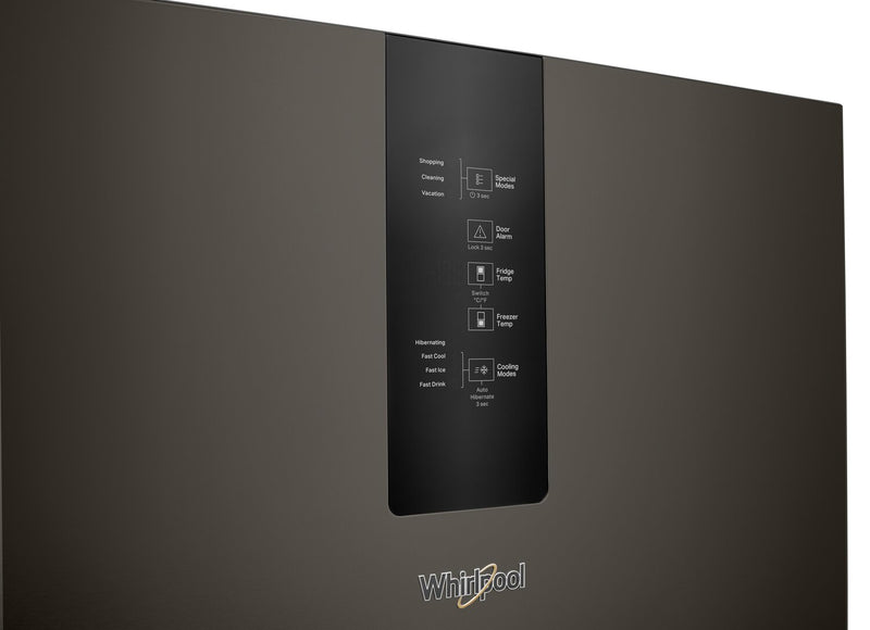 Réfrigérateur Whirlpool de 12,9 pi³ et de 24 po à congélateur inférieur - fini en acier inoxydable noir - WRB543CMJV