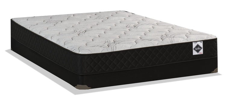Ensemble matelas à profil bas à plateau régulier dans une boîte Autumn de Springwall pour grand lit