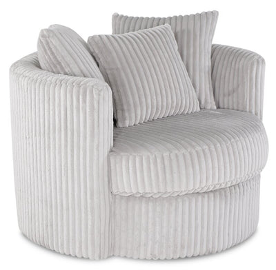 Midi Chenille Swivel Cuddler Chair - Groove Mist 