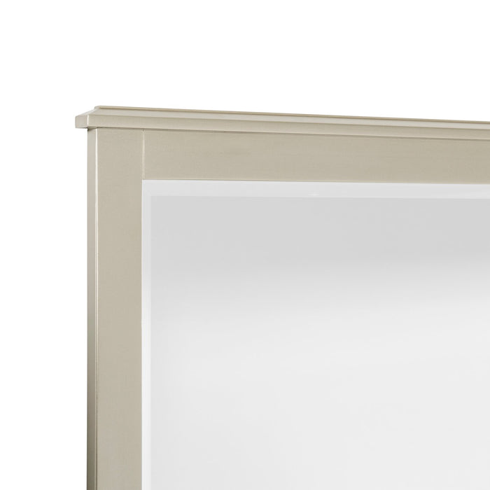 Miroir de commode de chambre à coucher somptueux Tyra - champagne