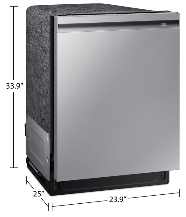 Lave-vaisselle encastré Samsung à 44 dBA de 24 po avec commandes sur le dessus et 3e panier - DW80B6060US/AC