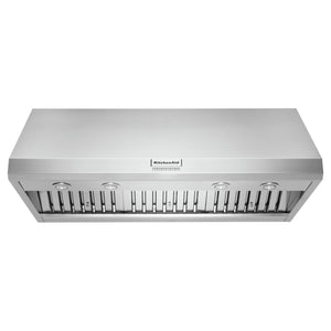 Hotte de cuisinière murale à pavillon KitchenAid de 48 po de style commercial - KVWC908KSS