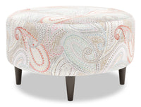  Pouf The Curve de Sofa Lab de 31 po fabriqué au Canada en tissu - Eden multicolore 