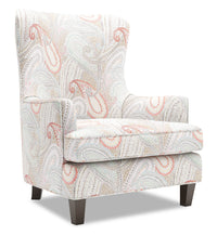  Fauteuil d’appoint à oreilles Sofa Lab de 32 po fabriqué au Canada en tissu - Eden multicolore 