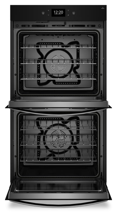 Four mural double électrique Whirlpool de 8,6 pi³ et de 27 po avec convection véritable - acier inoxydable résistant aux traces de doigts - WOED7027PZ