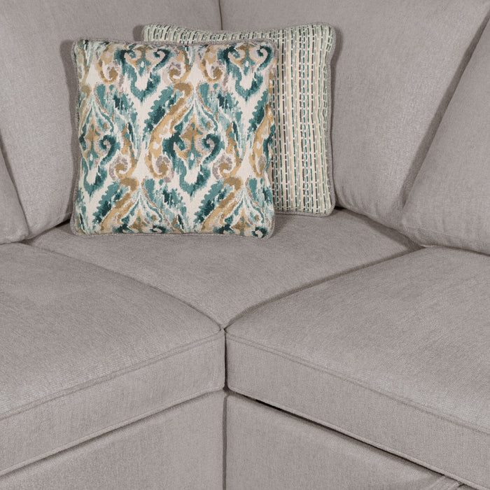 Sofa-lit sectionnel de droite Haven de Scott Living 3 pièces en tissu de chenille avec fauteuil long de rangement - gris