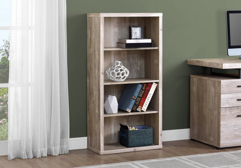 Bibliothèque Slade de 23,75 po à 4 tablettes - taupe