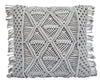 Coussin décoratif en macramé - gris