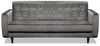 Sofa Devlin en velours - gris foncé