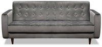 Sofa Devlin en velours - gris foncé