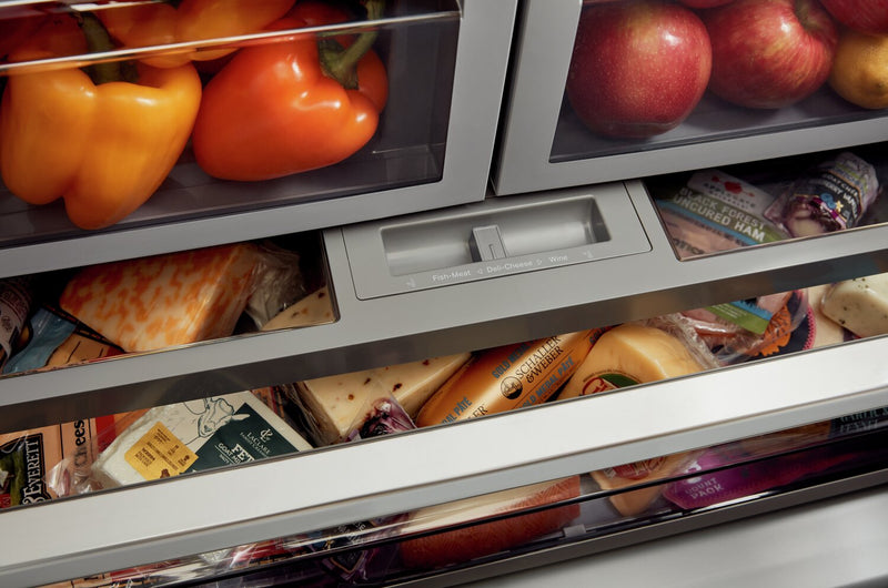 Réfrigérateur KitchenAid de 26,8 pi³ et de 36 po à portes françaises - acier inoxydable avec fini PrintShieldMC - KRFF577KPS