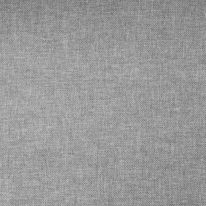 Lit rembourré à oreilles Portia en tissu gris avec clous décoratifs et capitonnage à boutons - format grand lit