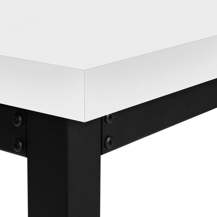 Bureau Kai de 47,25 po à hauteur réglable - blanc et noir