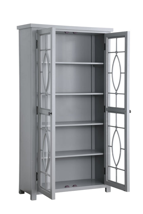Armoire vitrée Athena de 36 po - grise