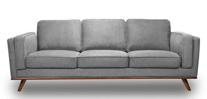 Sofa Kassia d'apparence lin - gris