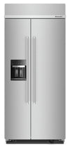 Réfrigérateur KitchenAid de 20,8 pi³ et de 36 po à compartiments juxtaposés - acier inoxydable avec fini PrintShieldMC - KBSD706MPS
