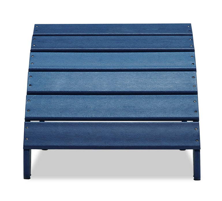 Pouf Bask pour la terrasse à l’extérieur - plastique à haute densité, résistant aux rayons UV et aux intempéries - bleu
