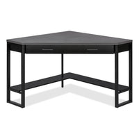 Bureau en coin Christiana de 42 po à tiroir - noir et gris