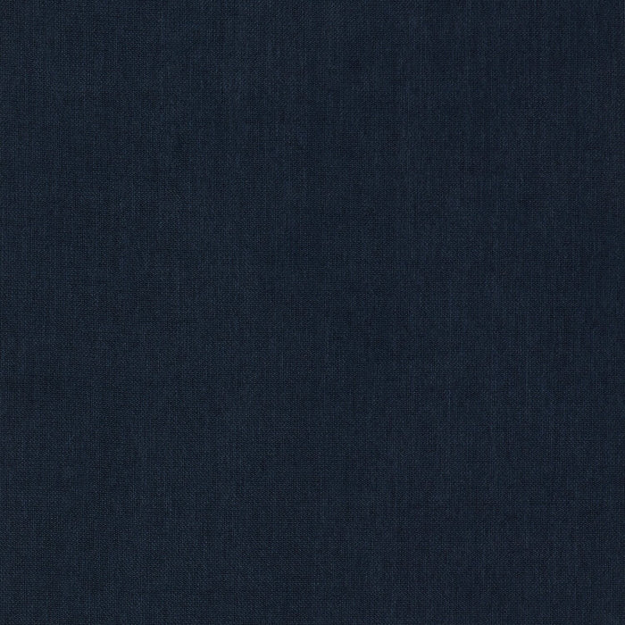 Pouf modulaire Eclipse de 43 po en tissu d’apparence lin avec coussin en duvet et plumes - bleu marine