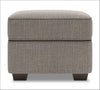 Pouf personnalisable Roll de Sofa Lab de 24 po fabriqué au Canada en tissu d’apparence lin - gris Luna Smoke