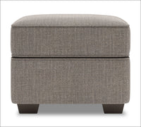  Pouf Roll de Sofa Lab de 24 po fabriqué au Canada en tissu d’apparence lin - gris Luna Smoke 