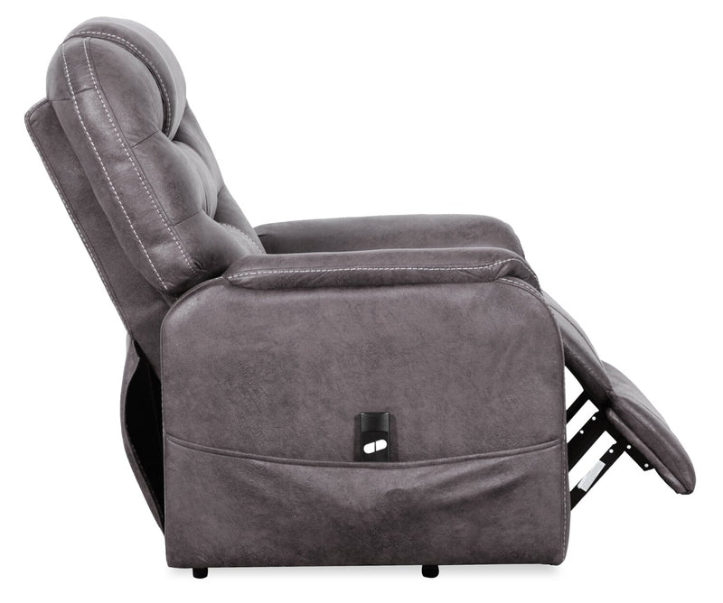 Fauteuil basculeur à inclinaison électrique Landon de 34 po en microfibre - gris