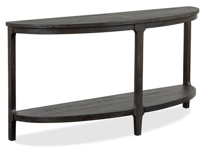 Axl 55" Traditional Sofa Table with Shelf - Dark Grey-Brown Wood|Table de salon traditionnelle Axl de 55 po avec tablette - bois gris-brun foncé