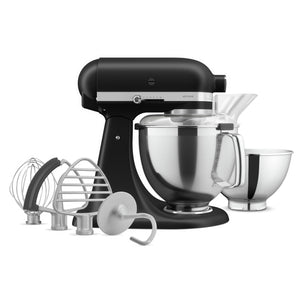 Batteur sur socle à tête inclinable KitchenAid de la série Artisan avec trousse d'accessoires de qualité supérieure - KSM195PSBM