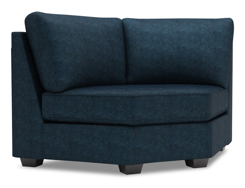Fauteuil courbé en coin Roll de la collection Sofa Lab - Luxury Indigo