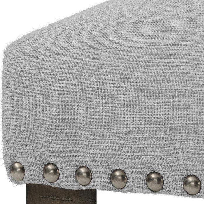 Ensemble de salle à manger Alto 7 pièces avec table, rallonge de 65 po à 83 po (L), base à tréteaux et 6 chaises - gris