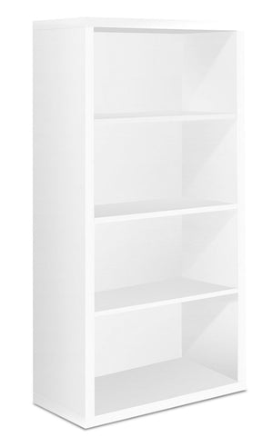 Bibliothèque Slade de 23,75 po à 4 tablettes - blanche
