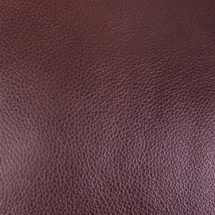 Sofa Vita de Château d’Ax de 87 po en cuir 100 % véritable avec coutures à motif de diamant et pattes en bois - brun
