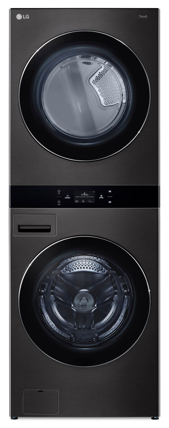 LG WashTower™ with 5.8 Cu. Ft. Washer and 7.4 Cu. Ft. Electric Dryer - WKEX300HBA  | Tour de lavage WashTowerMC de LG avec laveuse 5,8 pi³ et sécheuse électrique 7,4 pi³ - WKEX300HBA | WKEX300H
