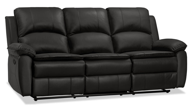 Sofa inclinable Chandler de 82 po en tissu d’apparence cuir - gris