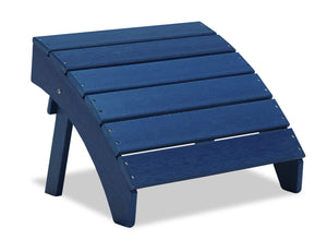 Pouf Bask pour la terrasse à l’extérieur - plastique à haute densité, résistant aux rayons UV et aux intempéries - bleu