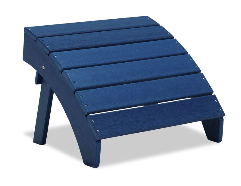 Pouf Bask pour la terrasse à l’extérieur - plastique à haute densité, résistant aux rayons UV et aux intempéries - bleu