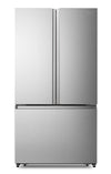 Réfrigérateur Hisense de 26,6 pi³ et de 36 po à portes françaises - titane - RF27A3FSE