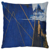 Coussin décoratif abstrait - bleu