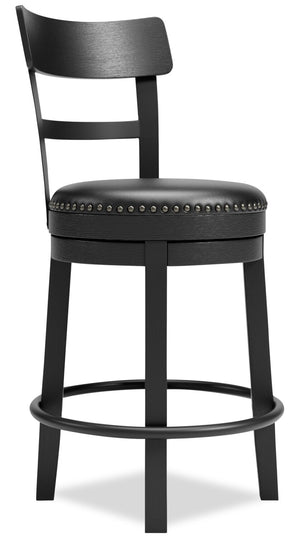 Tabouret pivotant Otis de hauteur comptoir - noir