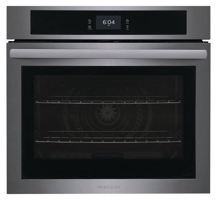 Four mural simple électrique Frigidaire de 5,3 pi³ et de 30 po avec convection à ventilateur - acier inoxydable noir - FCWS3027AD