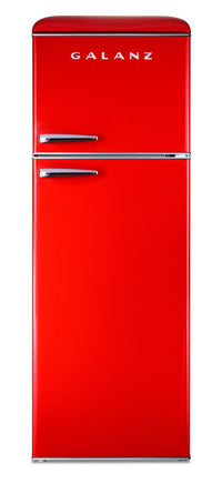  Réfrigérateur Galanz de 12 pi³ et de 23,7 po à congélateur supérieur - rouge Hot Rod - GLR12TRDEFR