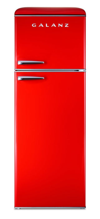 Réfrigérateur Galanz de 12 pi³ et de 23,7 po à congélateur supérieur - rouge Hot Rod - GLR12TRDEFR