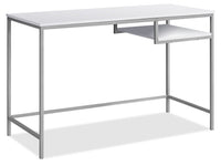 Bureau Franzie de 48 po avec tablette - blanc