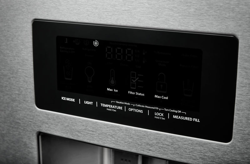 Réfrigérateur KitchenAid de 26,8 pi³ et de 36 po à portes françaises - acier inoxydable avec fini PrintShieldMC - KRFF577KPS