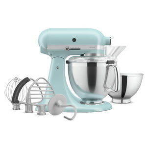 Batteur sur socle à tête inclinable KitchenAid de la série Artisan avec trousse d'accessoires de qualité supérieure - KSM195PSMI